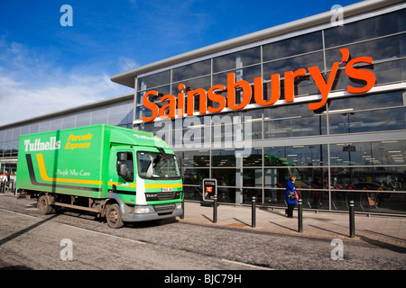 Sainsbury's Shop Braehead Einkaufszentrum direkt vor Glasgow, Renfrewshire, Schottland Stockfoto