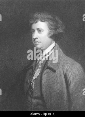 Edmund Burke (1729-1797) auf Gravur aus den 1800er Jahren. Anglo-Irischer Staatsmann, Autor, Redner, Politikwissenschaftler und Philosoph. Stockfoto