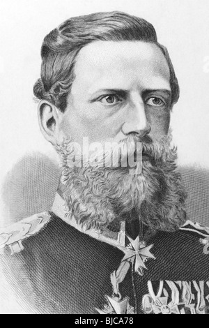 Frederick William III, deutscher Kaiser (1831 – 1888) auf Gravur aus den 1800er Jahren. Stockfoto