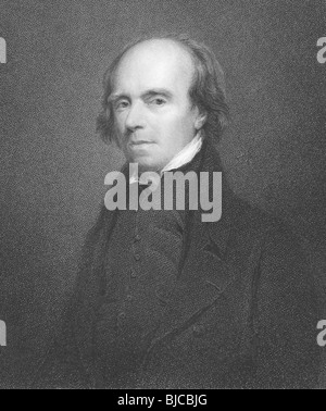 John Flaxman (1755-1826) auf Gravur aus den 1800er Jahren. Englischer Bildhauer und Zeichner. Stockfoto