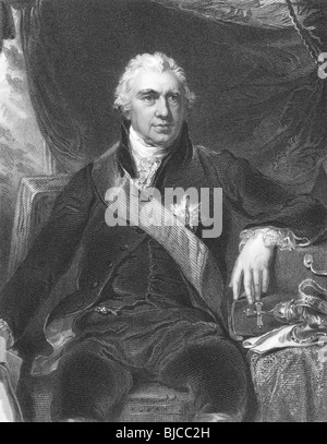 Joseph Banks (1743-1820) auf Gravur aus den 1800er Jahren. Naturforscher und Mäzen der Wissenschaft. Stockfoto