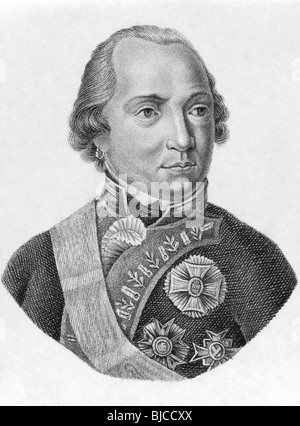 Maximilian i. Joseph von Bayern (1756-1825) auf Gravur aus den 1800er Jahren. König von Bayern im Jahre 1806-1825. Stockfoto