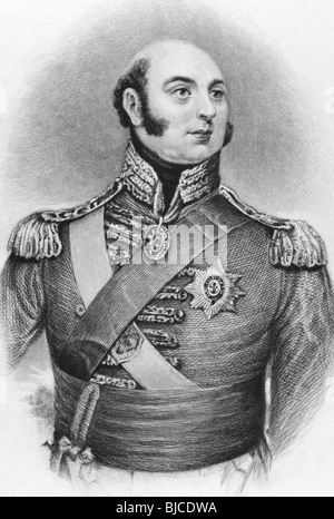 Prinz Edward, Herzog von Kent und Strathearn (1767-1820) auf Gravur aus den 1800er Jahren. Stockfoto