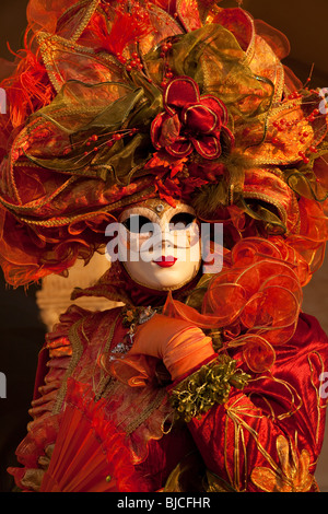 Kostümierte Karnevals Teilnehmer, Venedig, Italien Stockfoto