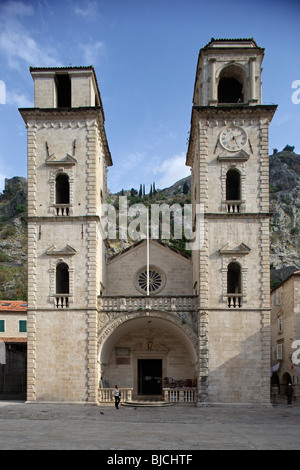 Kotor, Altstadt, Kathedrale St. Tryphon, 1166, Montenegro Stockfoto