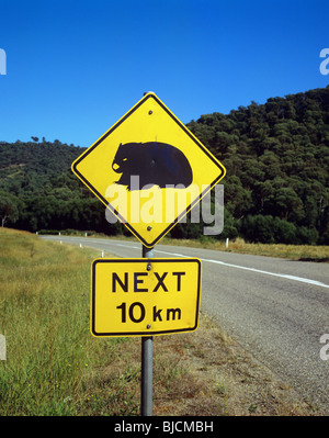 Typische Straße Zeichen auf einer australischen Straße in New South Wales Stockfoto
