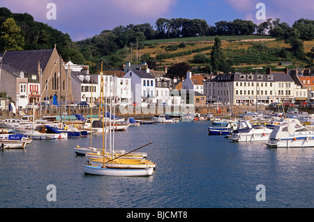 Malerisches Städtchen und den Hafen von St. Aubin in der Nähe von St. Helier auf der Insel Jersey Stockfoto