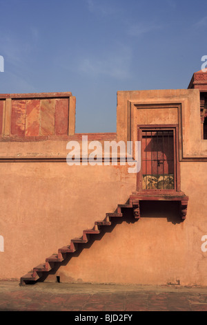 Fatehpur Sikri Stadt des Sieges aus rotem Sandstein gebaut; Hauptstadt des Mughal Reiches; Agra; Uttar Pradesh; Indien Stockfoto