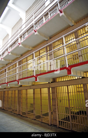 Gefängniszellen im Gefängnis Insel Alcatraz in San Francisco, California, Amerika Stockfoto