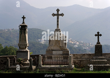 Alten Friedhof, Bucht von Kotor, Kloster Savina, in der Nähe von Herceg-Novi, Montenegro Stockfoto