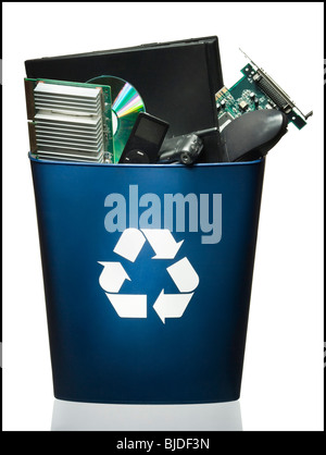 Recycling von Computer-Teile. Stockfoto