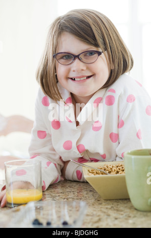 Frühstück Kind Stockfoto