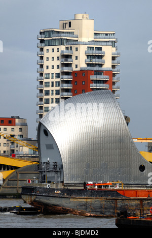 Thames Flood Barrier in Woolwich Stockfoto