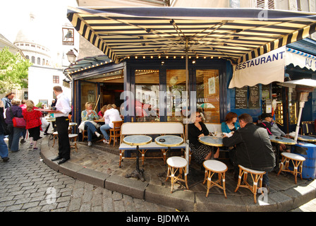 Restaurant Au Clairon des Chasseurs Montmartre Paris Frankreich Stockfoto