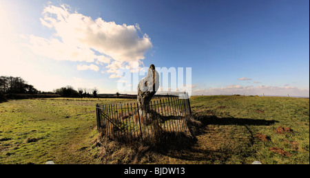 Rollright Stones antike Stätte Oxfordshire Warwickshire England Könige Männer Stein Kreis King Stone neolithischen Zeremoniell Stein Circ Stockfoto