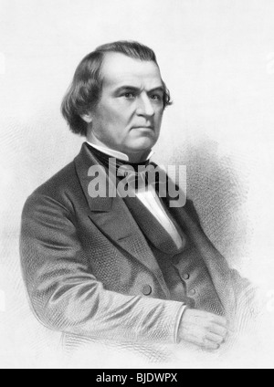 Porträt c1865 von Andrew Johnson - war Johnson (1808-1875), der 17. US-Präsident (1865-1869) und der erste angeklagt werden. Stockfoto