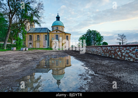 Evangelische Pfarrkirche, Heilig-Kreuz-Kirche, Neuzelle Abbey, Neuzelle, Brandenburg, Deutschland, Europa Stockfoto