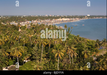 Indien, Kerala, Kollam, erhöhten Blick auf die Stadt vom Leuchtturm Stockfoto