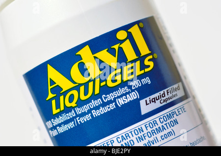 Advil - Relief Schmerztabletten (USA) Stockfoto