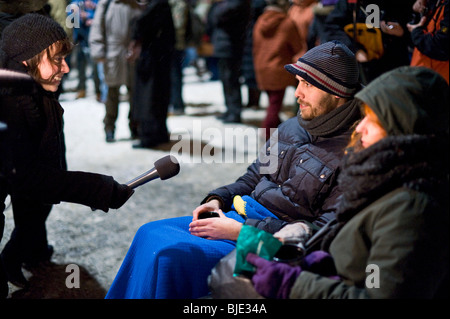 Journalisten und Besucher bei der Premiere der restaurierten Originalfassung von Fritz Langs Film Metropolis auf der Berlinale 2010 Stockfoto