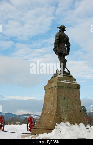 Stonewall Jackson Statue außerhalb der VMI, Lexington, Virginia, USA Stockfoto