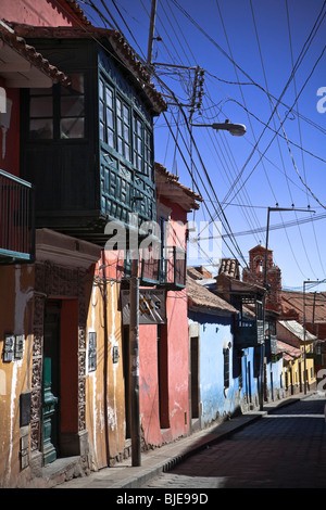 Farbige Straße in Potosi, Altiplano, Anden, Bolivien, Südamerika Stockfoto