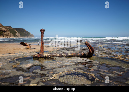 Der Anker aus dem 1869 Marie Gabrielle Schiffbruch, Moonlight Head, Great Ocean Road, Victoria, Australien Stockfoto