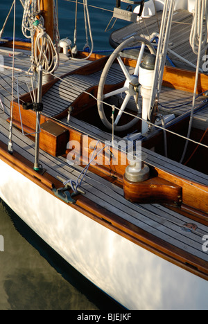 Klassische Yacht-detail Stockfoto