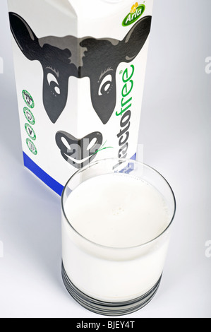Arla, Laktose frei Milch. Stockfoto