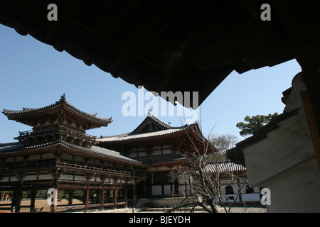 Der Phoenix-Halle in der Byodoin-Tempel in Uji bei Kyoto, Japan. Die Halle wird als ein nationaler Schatz bezeichnet. Stockfoto