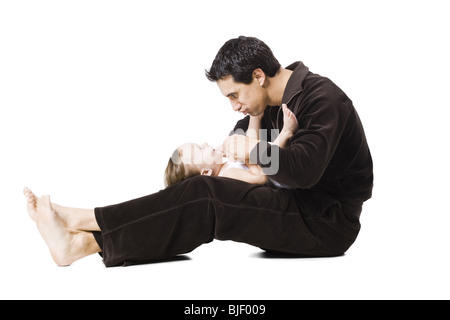 Vater und junge Tochter Stockfoto