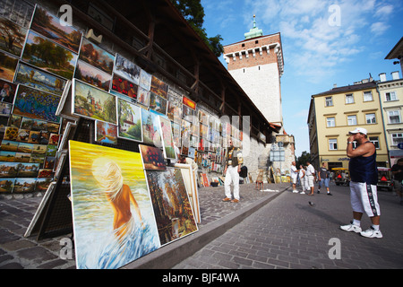 Gemälde außerhalb Florian, Krakau, Polen Stockfoto