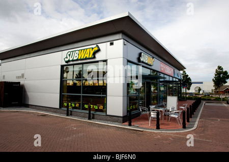 Subway Subway® Franchise-Aintree Racecourse Einzelhandel und Business Park Orbit Entwicklungen-Buisiness Units Stockfoto