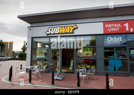 Subway Subway® Franchise-Aintree Racecourse Einzelhandel und Business Park Orbit Entwicklungen-Buisiness Units Stockfoto