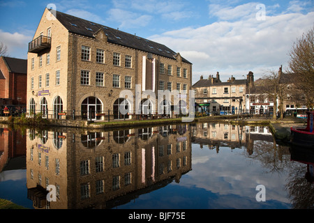 Hebden Bridge Visitor und Canal Centre, Butlers Wharf, der Rochdale Kanal, Hebden Bridge, Halifax, Yorkshire Stockfoto