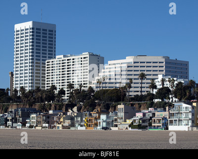 Strand am berühmten Strand von Santa Monica, California. Stockfoto