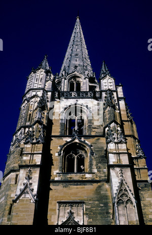 Glockenturm, Fassade, Heiliges Marys Kathedrale, Cathedrale Sainte-Marie, französische Baskenland, Stadt von Bayonne, Bayonne, Frankreich, Europa Stockfoto