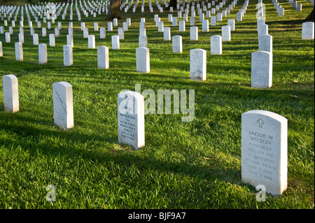 Grab Marker Nationalfriedhof Arlington, Washington DC, USA Stockfoto