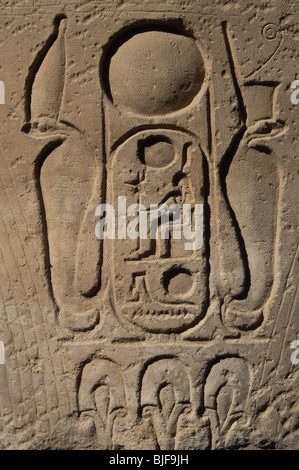 Königliche Protokoll von Ramses II. Dynastie XIX (1320-1200 v. Chr.). Tempel von Luxor. Neues Reich. Ägypten. Stockfoto