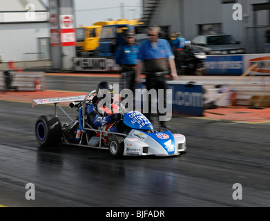 Go Kart-Drag-Racing in Santa Pod. Stockfoto