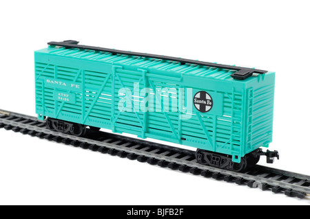 Modell der Santa Fe-Rinder-Waggon Stockfoto