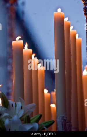 Kerzen der Karwoche Stockfoto