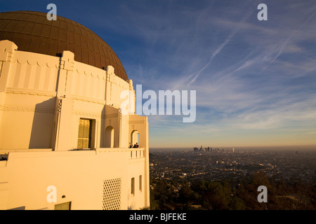 Griffith Observatory und Los Angeles Skyline, Kalifornien, USA Stockfoto