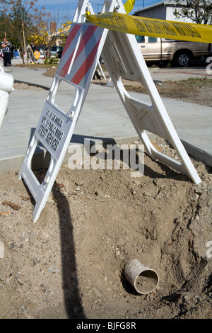 Elmer Avenue Nachbarschaft Retrofit-Projekt hilft Regenwasser zu verwalten und Überschwemmungen und Verschmutzung zu reduzieren. Los Angeles Stockfoto