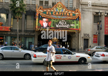 Hollywood Blvd. und El Capitan Theatre Stockfoto