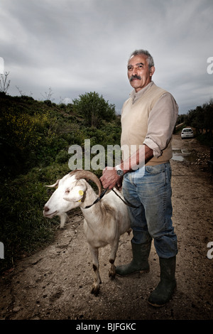 Ziegen Landwirtschaft Landwirt Gozo Malta Malta Schäferei Stockfoto