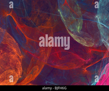 abstrakte fantastische mehrfarbiger Hintergrund - Fraktalbild Stockfoto
