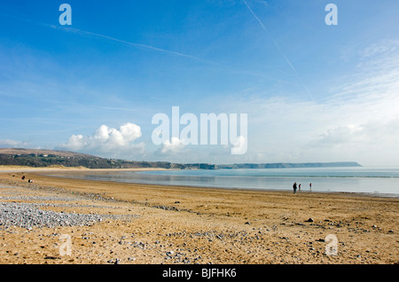 Oxwich Bay auf der Gower-Halbinsel in der Nähe von Swansea in Süd-Wales Stockfoto