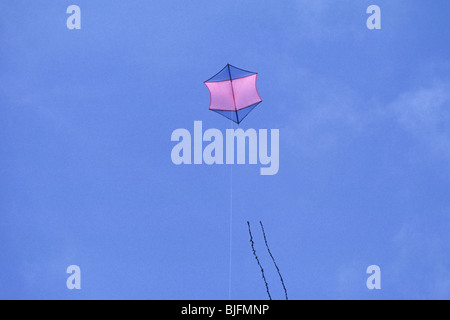 Kite fliegen hoch in den Himmel Stockfoto