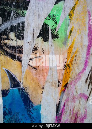 Kommunikation Papierfarbe zerrissen gebrauchte Recycling-Kunst-Kultur Stockfoto